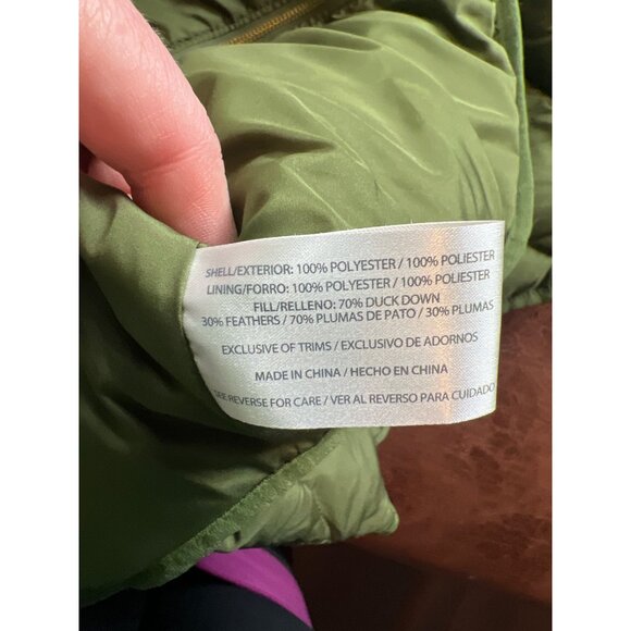 Woolrich Quilted Green Puffer Vest L/G Duck Down Womens Preppy Fisherman Gorp - Picture 5 of 6